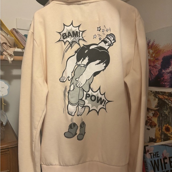 Cream Graphic Hoodie - Picture 2 of 3